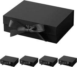 5Pcs Premium White Bridesmaid Gift Box with Ribbon, Magnetic Gift Box, Gift Boxes for Presents, Keepsake Box, Small Gift Box, Bridesmaid Proposal Box, White Boxes for Gifts (White, 23x17x7, 5PCS)