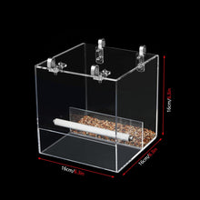 Acrylic Automatic Bird Feeder Bird Cage No Mess Bird Cage Pet Feeder Seed Food Container with Stainless Steel Hooks Cage Accessories for Small Birds Like Parakeet, Canary, Cockatiel, Parrot