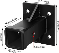 Heavy Duty Anti-Rattle Bolt-On Receiver Opening Hitch Tube Universal Hitch Wall Mount and Bolt-On Receiver Tube 2