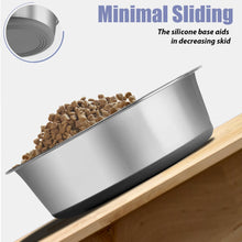 Heavy Duty Stainless Steel Dog Bowl Set Dog Food Dish - Rust Resistant, Food Grade, Non-Slip, Quiet and Stable for Cats and Dogs, Suitable for Dry and Wet Foods, Grey (0.5 litre Each, Set of 2)