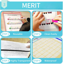 Dry Erase Pockets Reusable Sleeves 10 Pcs of Dry Erase Pocket Sleeves Heavy Duty Clear Sheet Protectors for Classroom - 10