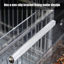 Acrylic Automatic Bird Feeder Bird Cage No Mess Bird Cage Pet Feeder Seed Food Container with Stainless Steel Hooks Cage Accessories for Small Birds Like Parakeet, Canary, Cockatiel, Parrot 13x11x13cm