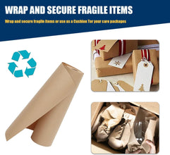 Brown Kraft Paper Roll - Ideal for Packing Moving Gift Wrapping Postal Shipping Crafts Bulletin Boards Floor Covering Table Runner Easel Paper roll of Paper for Kids Art 23.6
