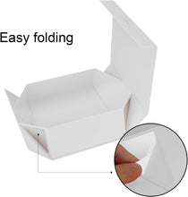 Gift Box with Lid, Collapsible Bridesmaid Magnetic Closure Proposal Box with Satin Ribbons, Sturdy Storage Box for Birthdays, Weddings, Christmas(White, 33.2 x 27 x 11.2cm, 13.1 x 10.6 x 4.4 inchs)
