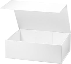 2PCS Gift Boxes for Presents in Pristine Black - Magnetic Bridesmaid Proposal Box for Unforgettable Moments (Black,20 * 18 * 8)