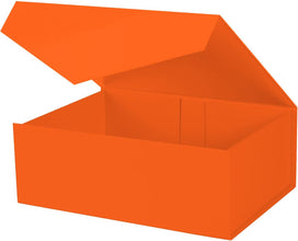 2Pcs Bright Orange Box for Premium Gifts, Perfect for Jewelry, Keepsakes. Bridesmaid Boxes, Magnetic Gift Box, Cute Box for Special Tokens - (Orange, 23x15x10cm)