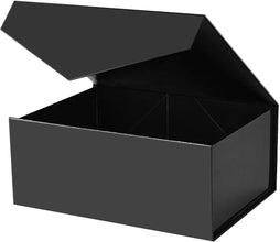 2Pcs Classic Black for Groomsmen Proposals, Corporate Gifts, Anniversaries. Bridesmaid Proposal Box, Magnetic Gift Box, Keepsake Box, and Memorable Packaging - (Black, 35x23x10cm)