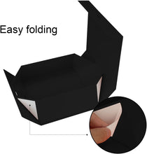 5Pcs Luxury Black Gift Box with Ribbon, Magnetic Closure Box Keepsake Gift Boxes for Presents Cute Box Bridesmaid Boxes for Proposal, Birthday Box, Black Gift Bag (Black, 33x27x12, 5PCS)