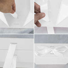 2pcs Luxury White Gift Box with Ribbon: Bridesmaid Proposal Box, Magnetic Closure Box, White Boxes for Gifts, Keepsake,Birthday Box, Surprises, Gift Boxes with Lids for Presents (White, 33x27x12)