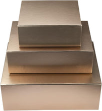 Gift Box with Lid, Collapsible Bridesmaid Proposal Box with Magnetic, Sturdy Storage Box for Birthdays, Weddings, Father's Day, Christmas (Rose Gold, 28 x 20 x 9cm, 11 x 8 x 3.5 inchs)