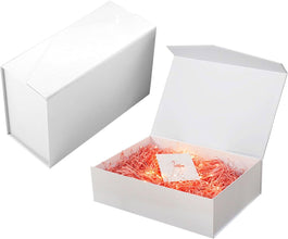 2Pcs Bright Orange Box for Premium Gifts, Perfect for Jewelry, Keepsakes. Bridesmaid Boxes, Magnetic Gift Box, Cute Box for Special Tokens - (Orange, 23x15x10cm)