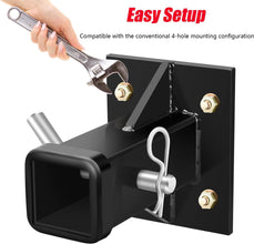 Heavy Duty Anti-Rattle Bolt-On Receiver Opening Hitch Tube Universal Hitch Wall Mount and Bolt-On Receiver Tube 2