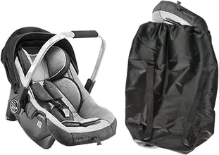 Durable Easy Carry Baby Car Seat Travel Bag, Gate Check Airport Water Resistant Protector Bag, Fits Convertible Car Seats, Infant Carriers, Booster Seat, Air Travel Cover for Airplane, Baby, Black