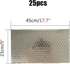 80 mil 10 sqft Silver Sound Deadening Mat for Cars - Butyl Automotive Sound Deadener for Trunk, Speaker Door Floor and Ceiling - Reduce Noise and Vibration with Noise Insulation and Dampening Material