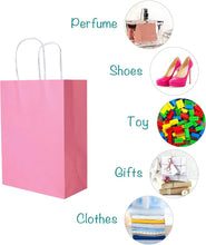 Rose Red Shopping Bags With Handles Rose Red Kraft Gift Bag With Handles Rose Red Gift Bags Bulk Vibrant Retail Bags With Handles Durable Paper Bag For Shopping Business Gifts,Rose Red,30pc,26x12x32cm