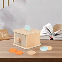 Montessori Coin Box Enhance Toddler Learning with Object Permanence Box Montessori Toys for 1+ Year Old Wooden Drop Toys for Toddlers Infant Developmental Coin Drop Toy Pincer Grasp Toys