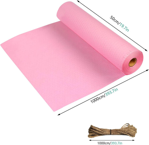 Pink Honeycomb Cushioning Wrap Roll for Safe Packaging Recyclable Material Soap Wrapping Paper Pink Packaging Pink Bubble Wrap for Moving Honeycomb Packing Paper for Moving,Pink,19.7"x393", 50CM x 10M