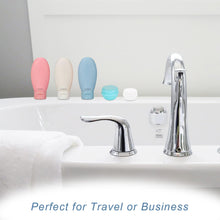 8 Pcs Travel Bottles Set,3pcs 60ML Travel Bottles & Containers,2 Cream Boxes, Waterproof Label,Small Mini Empty Plastic Squeeze Bottles, for Travel Toiletries,Shampoo and Conditioner with Storage Bag