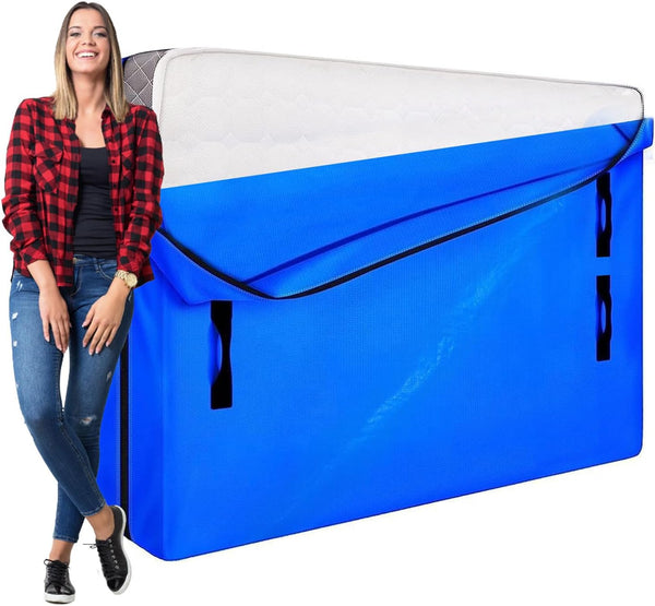 Full Mattress Bags For Moving Cover Mattress Full Size Mattress Storage Bag Full Size Mattress Bag For Disposal Full Mattress Disposal Bag Full Mattress Cover Full Size Bed (Full Size,196x145x38cm)