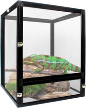 45 Gallon Aluminum Screen Cage - 360° Observation Reptile Terrarium for Chameleons Geckos Lizards Interaction-Easy Assembly Large Breeding Space Secure Open-Air Design (80x45x45cm/ 31.5x17.7x17.7)