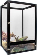 45 Gallon Aluminum Screen Cage - 360° Observation Reptile Terrarium for Chameleons Geckos Lizards Interaction-Easy Assembly Large Breeding Space Secure Open-Air Design (80x45x45cm/ 31.5x17.7x17.7)