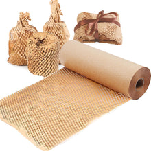 Honeycomb Packing Paper Wrap Recyclable Biodegradable Bubble Wrap Alternative for Moving Shipping Packing Fully Recyclable Packing Materials for Moving Paper Packing,Brown,11.8x1181