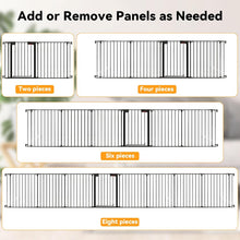 198''(505cm) - Extra Wide Baby Gate with Door,Foldable Fireplace Fence,Extra Long Baby Gate Playpen with 19