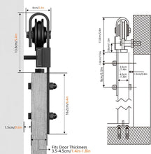 2M/6.6FT Sliding Barn Door Track Hardware Kit Barn Door Hardware kit Barn Door Track Sliding Door Hardware Kit with Dual Stopper Options Fit Bedrooms Living Rooms for 36in-40in Wide Sliding Door,6.6FT