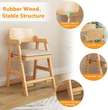 Solid Wood High Chairs for Toddlers Booster Seat for Dining Table High Chair Grows with Kid for Dining, Study Chair for Children High Chair for Chair At Table Toddler High Chair for Dining Table