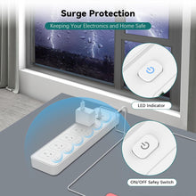 11-in-1 Power Board with USB C and Independent Switches, 6Ft(1.8M)Extension Cord,5 AC Outlets, 6 USB Ports, Surge Protector Power Board, Overload Protection, Ideal for Home, Office, Dorm Room (White)