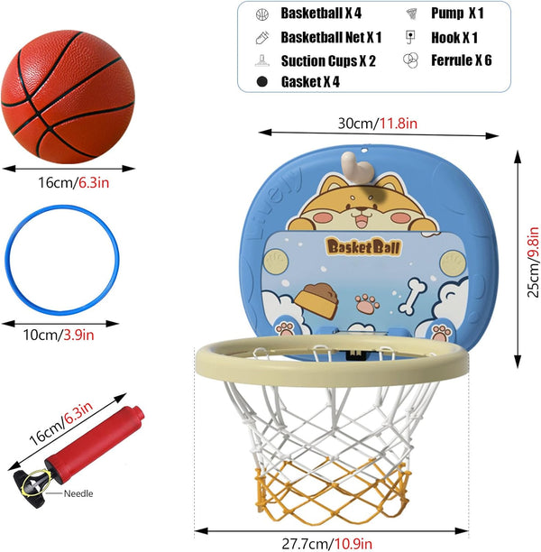 Portable Indoor Mini Basketball Hoop for Kids Basketball Hoop Indoor – Basketball Hoop Indoor with Adjustable Height – 2 in 1 Safe and Durable Space-Saving Basketball Hoop Indoor,Shiba Inu