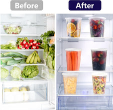 36-Pack 32 oz Plastic Deli Food Containers with Lids plastic soup containers with lids 32 oz plastic deli containers with lids variety pack, Leakproof, BPA-Free, Microwave/Freezer/Dishwasher Safe