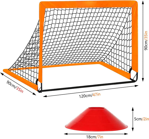 Kids Soccer Goal Pop Up Soccer Goals Set for Backyard Easy Assembly Play Soccer Net for Backyard Football Net for Kids and Adults Soccer Training Equipment Portable Pop Up Goals Soccer