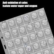 Coin Collecting Sleeves for All Coins - 42 Pockets per Sheet, 2.8x2.8cm Pocket Dimension Pocket Sleeves, Coin sorter 15 Sheets Standard 9-Hole Coin Storage Pages (42Pocket,2.8x2.8cm,15 Sheet)