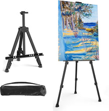 Silver Artist Easel Stand - Adjustable Aluminum Tripod Art Easel for Painting Easel Stand for Painting Easel for Adults with Carry Bag for Tabletop/Floor Painting & Display, Height 19-62