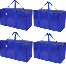 8-Pack Clear Storage Bags for Clothes with Strong Handles and Zipper Heavy-Duty Moving & Storage Bags Packing Supplies for Clothing Space-Saving Storage Totes Alternative to Wardrobe Boxes, 69x35x38cm