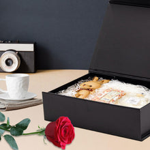 2PCS Gift Boxes for Presents in Pristine Black - Magnetic Bridesmaid Proposal Box for Unforgettable Moments (Black,20 * 18 * 8)