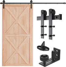 1.83M/6FT Single Sliding Barn Door Hardware kit Barn Door Track Sliding Door Hardware kit Low Profile Barn Door Hardware Operation Hanger Flat Track System for Closet Kitchen 1 Door 36 inch Wide,6FT