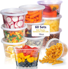 60-Pack 8 oz Deli Containers With Lids 8 Oz Plastic Containers With Leak-Proof Lids Bpa-Free, Microwave, Freezer & Dishwasher-Safe | Stackable, Meal Prep Containers For Fresh & Secure Food Storage