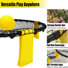 Roundnet Games Set Spikeball Set- Portable Outdoor Game Kit with 4 Balls and Carrying Bag, Roundnet Set Played Outdoor Indoor Beach Yard Lawn Backyard Entertainment Outdoor Games Beach Games