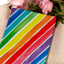 Rainbow-Themed Gift Wrap Set - 3 Mini Rolls, Rainbow Stripes - Rainbow Polka Dot Wrapping Paper Roll Birthdays, Baby Showers, Weddings & All Celebrations, 43x300cm/17