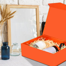 Magnetic Closure 2Pcs Orange Gift Box for Special Events, Anniversaries, and Memorable Presents. Bridesmaid Proposal Box, Surprise Gift Box, Add Joy to Gifting - (Orange, 31x20x10cm)