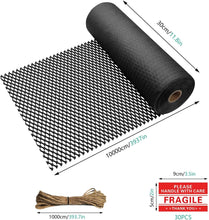 Recyclable Black Honeycomb Packing Wrap with Jute Twine & Fragile Labels Honeycomb Packing Paper Packing Blankets for Moving Wrapping Paper for Shipping Moving Protection,black,11.8