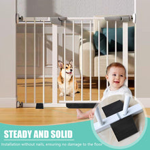 Adjustable Baby Gate for Stairs Auto Close Dog Gate for The House Safety-First Design Easy Install Indoor Pet Gate for Doorways No Drill Pressure Mount System (78cm Tall,Fits Openings 76-107cm)