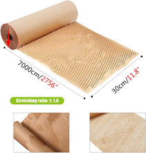 Honeycomb Packing Paper Roll Recyclable & Biodegradable Bubble Wrap Alternative with 30 Fragile Stickers for Secure & Moving Paper Large Bubble Wrap for Packing,Brown,11.8
