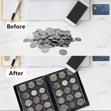 Coin Collection Holder Album for Collectors, 16 Pages 240 Pockets 4.5 x 4.5cm(1.77 x 1.77 Inch) Coin Albums Penny Collecting Book,Coin Storage Album Books for Coin Storage, Tokens (Black, 240 Pockets)