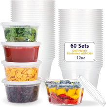 36-Pack 32 oz Plastic Deli Food Containers with Lids plastic soup containers with lids 32 oz plastic deli containers with lids variety pack, Leakproof, BPA-Free, Microwave/Freezer/Dishwasher Safe