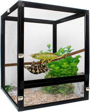 45 Gallon Aluminum Screen Cage - 360° Observation Reptile Terrarium for Chameleons Geckos Lizards Interaction-Easy Assembly Large Breeding Space Secure Open-Air Design (80x45x45cm/ 31.5x17.7x17.7)