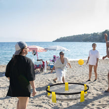 Roundnet Games Set Spikeball Set- Portable Outdoor Game Kit with 4 Balls and Carrying Bag, Roundnet Set Played Outdoor Indoor Beach Yard Lawn Backyard Entertainment Outdoor Games Beach Games