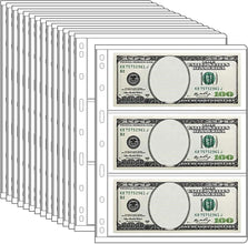 30-Pocket Coin Collection Pages, Coin Collection Supplies Standard 9-Hole Binder Compatible Coin Binder 3.5x3.5cm Pocket Size Coin and Stamp Collecting Supplies (30Pocket,3.5x3.5cm,15 Sheet)